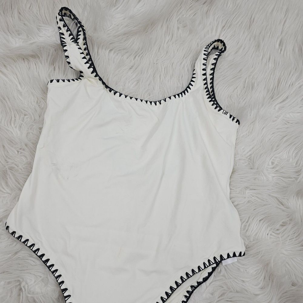 Zara Home One Piece Swimsuit Contrast Stitch Women's Size Large - Picture 14 of 15